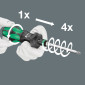 SCREWDRIVER -BIT HOLDER SET (19 pieces) - WERA KOMPAKT TURBO (QUICK CLAMPING CHUCK) Black/green - German tools for workshop. 4013288214614