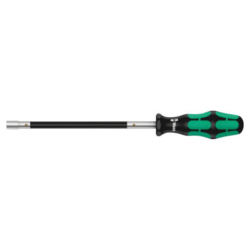 TOURNEVIS A TETE FLEXIBLE WERA 391 6 PANS DIAM 8 mm NOIR/VERT (VENDU A L'UNITE) -MARQUE ALLEMANDE POUR LES ATELIERS- 4013288004727