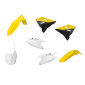 FAIRINGS/BODY PARTS FOR RESTYLING SUZUKI 125, 250 RM 2001>2008 Yellow/white (OEM color) ( 7 parts kit ) -POLISPORT- 5604415100888