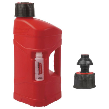 JERRYCAN/BIDON POLISPORT PROOCTANE 10 L ROUGE (AVEC BOUCHON DE REMPLISSAGE RAPIDE) ET BIDON 125 ml (DOSEUR HUILE) 5604415096143