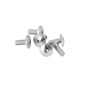 ROUND HEAD SCREW for BODY PARTS - Ø 6 x 15 mm ALUMINIUM (sold per 6) -SELECTION P2R- 7421083691825