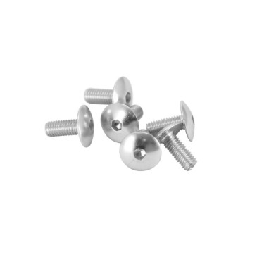 ROUND HEAD SCREW for BODY PARTS - Ø 6 x 15 mm ALUMINIUM (sold per 6) -SELECTION P2R- 7421083691825