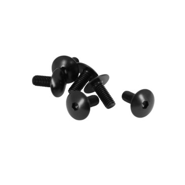 ROUND HEAD SCREW for BODY PARTS - Ø 6 x 15 mm BLACK (sold per 6) 7421083691849