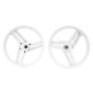 WHEEL SET 17" (GRIMECA TYPE) FOR PEUGEOT 103 MVL, SP - White (PAIR) -SELECTION P2R- 3701213436590