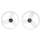 WHEEL SET 17" (GRIMECA TYPE) FOR PEUGEOT 103 MVL, SP - White (PAIR) -SELECTION P2R- 3701213436590