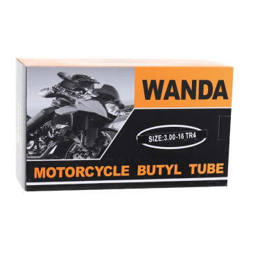 CHAMBRE A AIR 16'' 3.00 A 3.25-16, 90/90-16, 100/90-16, 100/80-16 A 120/80-16 WANDA VALVE TR4 6900033340132