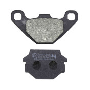 BRAKE PADS SET (2 pads) - NEWFREN FOR PEUGEOT DJANGO 125 ALLURE-EVASION-SPORT 2014> / KYMCO 125 AGILITY 2008>2012 (L 85mm / 56mm - H 43mm / 37mm - P 8mm / 10.2mm) (FD0073BE) (ELITE ORGANIC) 8025832413073