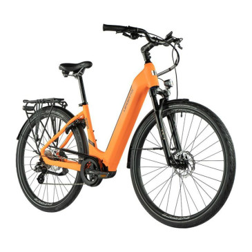 VELO ELECTRIQUE/VAE CITY 28 LEADER FOX SAGA 2023 MIXTE ORANGE NEON 8V MOTEUR CENTRAL BAFANG M300 36V 80Nm BATTERIE 15Ah (16,5'' - H43cm - TAILLE S - POUR ADULTE DE 158cm à 168cm) 8592826036247