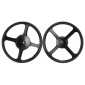 WHEEL SET 16" FOR PIAGGIO 50 CIAO, BRAVO, SI - Black (PAIR) -SELECTION P2R- 3701213436651