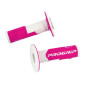 GRIP- PROGRIP OFF ROAD 801 DUAL DENSITY - FLUO DESIGN WHITE/FUCHSIA 115mm (PAIR) (CROSS/MX) 0801766067951