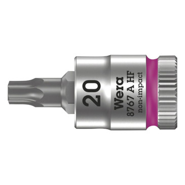 WERA 8767 A ZYKLOP TORX SOCKET 1/4 Ø 20 mm Long 28 mm (Sold per unit) -German tools for workshop. 4013288219619