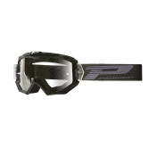 MOTOCROSS GOGGLES PROGRIP 3201 ATZAKI - BLACK CLEAR VISOR ANTI-SCRATCH/U.V. PROTECTIVE - FOR GLASSES WEARERS -APPROVED AC-10170 0801766022981