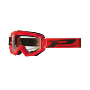 MOTOCROSS GOGGLES PROGRIP 3201 ATZAKI - RED CLEAR VISOR ANTI-SCRATCH/U.V. PROTECTIVE - FOR GLASSES WEARERS -APPROVED AC-10170 0801766023001