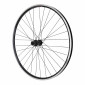 ROUE VTC 700X35 M240 ARRIERE ALU NOIRE RENFORCE MOYEU SHIMANO TX500 NOIR BLOCAGE CASSETTE 10/9V. SPECIAL LOUEUR (JANTE DOUBLE PAROI AVEC OEILLETS-RAYONNAGE INOX) JANTE 19C 32 RAYONS NOIRS 3700948277294