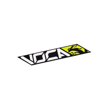 AUTOCOLLANT/STICKER VOCA RACING 110x40 mm JAUNE (VENDU A L'UNITE) 3700948276358