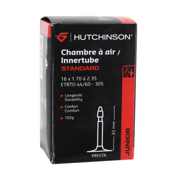 CHAMBRE A AIR VELO 16 x 1.70-2.35 HUTCHINSON VALVE PRESTA 40mm 3248382028152