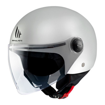 CASQUE JET MT STREET UNI BLANC BRILLANT XS (ECE 22.06) 8434639178632