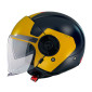 CASQUE JET MT VIALE SV S BETA D3 DOUBLE ECRANS BLEU NUIT/JAUNE MAT M (ECE 22.06) 8434639204560