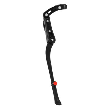 BEQUILLE VELO LATERALE ARRIERE P2R 24-28" FIXATION BASE-HAUBAN REGLABLE ALU NOIR 3700948257524