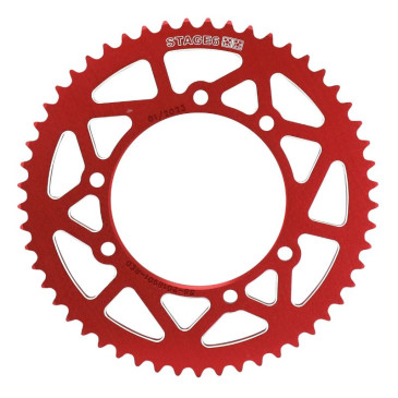 COURONNE 50 A BOITE ADAPTABLE APRILIA 50 RX 2006>2017 / DERBI 50 SENDA X RACE 2004>2011 / RIEJU 50 MRT 2009> 420 53 DTS ALU CNC ROUGE (DIAM 105/124/8.5) -STAGE 6- 4051272018213