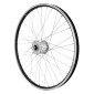 ROUE VTT 24" NOIRE AVANT MOYEU ALU AXE PLEIN DH-C3000 6V/3W JANTE 19C 3660429886202