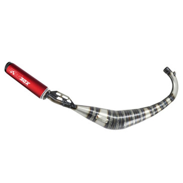 EXHAUST FOR 50cc MOTORBIKE- TECNIGAS E-BOX 2 FOR RIEJU 50 MRT - red silencer (LOW MOUNTING) 8435521104395