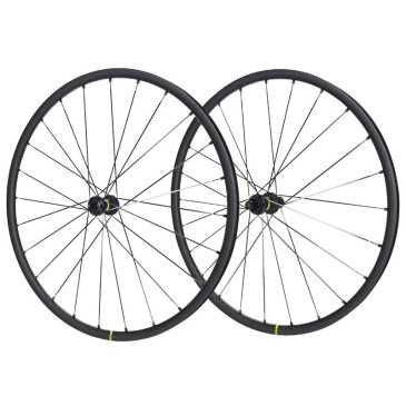 ROUES GRAVEL DISQUE 700 MAVIC ALLROAD TUBELESS READY CENTERLOCK NOIR 11/10V SHIMANO (AVANT + ARRIERE) - AXE TRAVERSANT 12/100 et 12/142