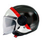 HELMET-OPEN FACE MT VIALE SV S 68 SOLID- A5 DUAL SCREEN- MATT BLACK /PEARL RED XS (ECE 22.06) 8434639172760