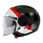 HELMET-OPEN FACE MT VIALE SV S 68 SOLID- A5 DUAL SCREEN- MATT BLACK /PEARL RED S (ECE 22.06) 8434639172777