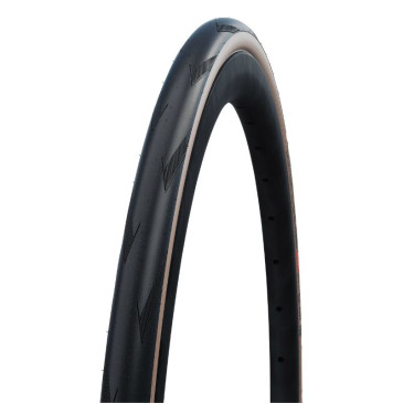 PNEU ROUTE 700 X 25 SCHWALBE PRO ONE SUPER RACE NOIR/BEIGE TUBELESS READY TS (25-622) RENFORT V-GUARD ADDIX - TECHNOLOGIE SANS CROCHET POUR GIANT / ZIPP 4026495891585