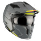 HELMET - FOR TRIAL - MT STREETFIGHTER SV SOLID- GLOSS GREY S SINGLE CLEAR VISOR- WITH REMOVABLE CHIN GUARD (+ 1 EXTRA ADDITIONAL DARK VISOR) (ECE 22.06) 8434639167025