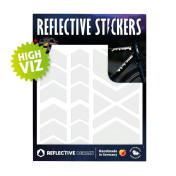 Kit 4 bandes stickers standard rétro réfléchissants casque moto REFLECTIVE  NOIR