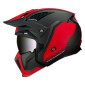 HELMET - FOR TRIAL - MT STREETFIGHTER SV TWIN C5 MATT BLACK /RED L SINGLE CLEAR VISOR- WITH REMOVABLE CHIN GUARD (+ 1 EXTRA ADDITIONAL MIROR VISOR) (ECE 22.06) 8434639183186