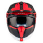 HELMET - FOR TRIAL - MT STREETFIGHTER SV TOTEM B15 GREY/RED - MATTXL SINGLE CLEAR VISOR- WITH REMOVABLE CHIN GUARD (+ 1 EXTRA ADDITIONAL DARK VISOR) (ECE 22.06) 8434639170162