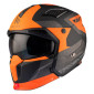 HELMET - FOR TRIAL - MT STREETFIGHTER SV TOTEM B4 GREY/ORANGE - MATT XS SINGLE CLEAR VISOR- WITH REMOVABLE CHIN GUARD (+ 1 EXTRA ADDITIONAL DARK VISOR) (ECE 22.06) 8434639170308