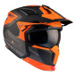 HELMET - FOR TRIAL - MT STREETFIGHTER SV TOTEM B4 GREY/ORANGE - MATT L SINGLE CLEAR VISOR- WITH REMOVABLE CHIN GUARD (+ 1 EXTRA ADDITIONAL DARK VISOR) (ECE 22.06) 8434639170339