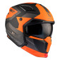 HELMET - FOR TRIAL - MT STREETFIGHTER SV TOTEM B4 GREY/ORANGE - MATT L SINGLE CLEAR VISOR- WITH REMOVABLE CHIN GUARD (+ 1 EXTRA ADDITIONAL DARK VISOR) (ECE 22.06) 8434639170339