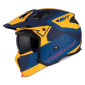 HELMET - FOR TRIAL - MT STREETFIGHTER SV TOTEM C3 BLUE/YELLOW - MATT XS SINGLE CLEAR VISOR- WITH REMOVABLE CHIN GUARD (+ 1 EXTRA ADDITIONAL DARK VISOR) (ECE 22.06) 8434639170186