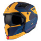 HELMET - FOR TRIAL - MT STREETFIGHTER SV TOTEM C3 BLUE/YELLOW - MATT XS SINGLE CLEAR VISOR- WITH REMOVABLE CHIN GUARD (+ 1 EXTRA ADDITIONAL DARK VISOR) (ECE 22.06) 8434639170186