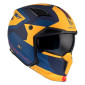 HELMET - FOR TRIAL - MT STREETFIGHTER SV TOTEM C3 BLUE/YELLOW - MATT XS SINGLE CLEAR VISOR- WITH REMOVABLE CHIN GUARD (+ 1 EXTRA ADDITIONAL DARK VISOR) (ECE 22.06) 8434639170186