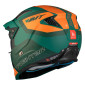 HELMET - FOR TRIAL - MT STREETFIGHTER SV TOTEM C6 GREEN/ORANGE - MATT L SINGLE CLEAR VISOR- WITH REMOVABLE CHIN GUARD (+ 1 EXTRA ADDITIONAL DARK VISOR) (ECE 22.06) 8434639170278