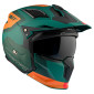 HELMET - FOR TRIAL - MT STREETFIGHTER SV TOTEM C6 GREEN/ORANGE - MATT XL SINGLE CLEAR VISOR- WITH REMOVABLE CHIN GUARD (+ 1 EXTRA ADDITIONAL DARK VISOR) (ECE 22.06) 8434639170285