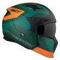 HELMET - FOR TRIAL - MT STREETFIGHTER SV TOTEM C6 GREEN/ORANGE - MATT XL SINGLE CLEAR VISOR- WITH REMOVABLE CHIN GUARD (+ 1 EXTRA ADDITIONAL DARK VISOR) (ECE 22.06) 8434639170285