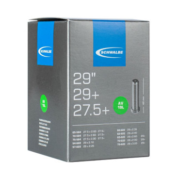 CHAMBRE A AIR VELO 27.5/29 x 2.30-3.00 SCHWALBE VALVE STANDARD TOUT ALU (AV19) 4026495934145