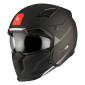 HELMET - FOR TRIAL - MT STREETFIGHTER SV SOLID-MATT BLACK L SINGLE CLEAR VISOR- WITH REMOVABLE CHIN GUARD (+ 1 EXTRA ADDITIONAL MIROR VISOR) (ECE 22.06) 8434639166981