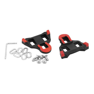 CALE PEDALE P2R COMPATIBLE SHIMANO ROUTE SPD-SL FIXE 0° NOIR/ROUGE (PAIRE) 3700948269497