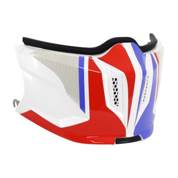 MENTONNIERE AMOVIBLE MT POUR CASQUE TRIAL STREETFIGHTER SV BLANC/BLEU/ROUGE BRILLANT 8434639080928