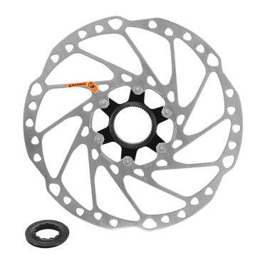 DISQUE DE FREIN VTT CENTERLOCK SHIMANO 203mm DEORE/SLX RT64 (ECROU INTERNE) (EN SACHET POUR ATELIER) 3700948294994