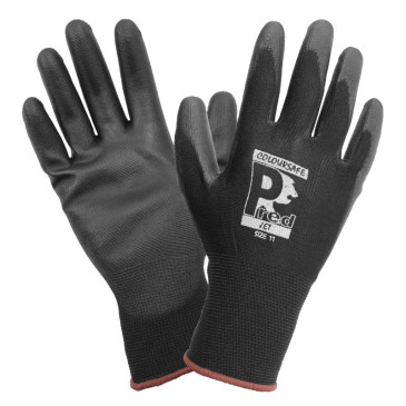 WORKSHOP GLOVES - POLYURETHANE Black - EEC Appoved - size 11 (PAIR) 3701213431618