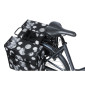 SACOCHE ARRIERE VELO DOUBLE BASIL MARA XL 35L NOIR AVEC MOTIFS BLANCS (43x14x36cm) 8715019183508